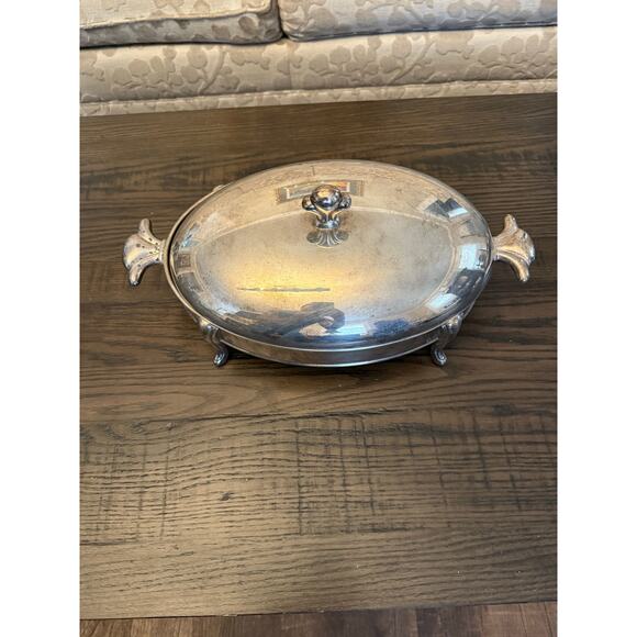 Silver Plated Chafing Dish – Missing Glass Bowl - Picture 10 of 10